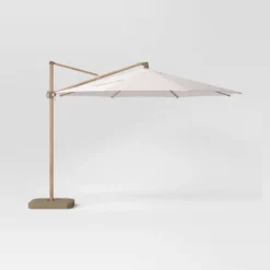 11'x11' Offset Patio Umbrella - Light Wood Pole - Threshold™ -Threshold Sales Store GUEST d7b30535 8f96 400e a9ef c247067c3f11