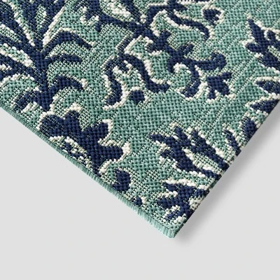 Blockprint Repeat Outdoor Rug - Threshold 1 Blockprint Repeat Outdoor Rug - Threshold