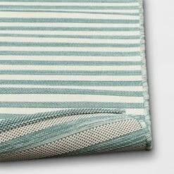 5'x7' Narrow Wornstripe Rectangular Woven Outdoor Area Rug Turquoise Blue - Threshold™ 5 5'x7' Narrow Wornstripe Rectangular Woven Outdoor Area Rug Turquoise Blue - Threshold™ -Threshold Sales Store GUEST de24221f eb98 4b3d 8215 da45667ce98e