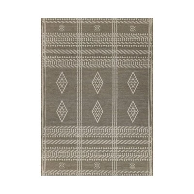 Six Diamond Outdoor Rug Linen - Threshold™ 4 Six Diamond Outdoor Rug Linen - Threshold™ - Image 4