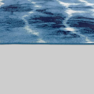 Shibori Waves Outdoor Rug Navy - Threshold™ 4 Shibori Waves Outdoor Rug Navy - Threshold™ - Image 4