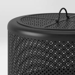 25" Metal Wood Burning Lantern Style Fire Pit - Black - Threshold™ -Threshold Sales Store GUEST e44359f9 4dd3 4a2a bd8f c799ab9e4694