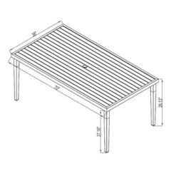 Fairmont Rectangle Steel Patio Dining Table, Outdoor Furniture - Black - Threshold™ -Threshold Sales Store GUEST efc5895e 1526 4628 a056 bed43df62610