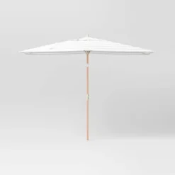 10'x6' Rectangular Market Patio Umbrella - Light Wood Pole - Threshold™ -Threshold Sales Store GUEST f54a3077 f1a5 43a3 a82f 09bba8e9f5d4