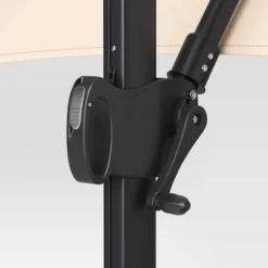 11'x11' Offset Patio Umbrella Tan - Black Pole - Threshold™ -Threshold Sales Store GUEST f79ac294 d06e 484d 889c 0886e604e724