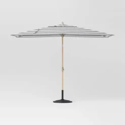 10'x6' Rectangular Market Patio Umbrella - Light Wood Pole - Threshold™ -Threshold Sales Store GUEST fc3a8c11 a12b 492e 9086 a37bf385b2dc