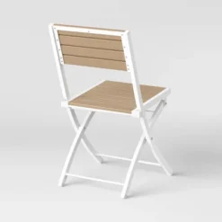 Bryant 4pk Faux Wood Folding Patio Bistro Chairs - White/Light Wood - Threshold™ -Threshold Sales Store GUEST ff0c02ae c0b7 4249 800c e541509c2011